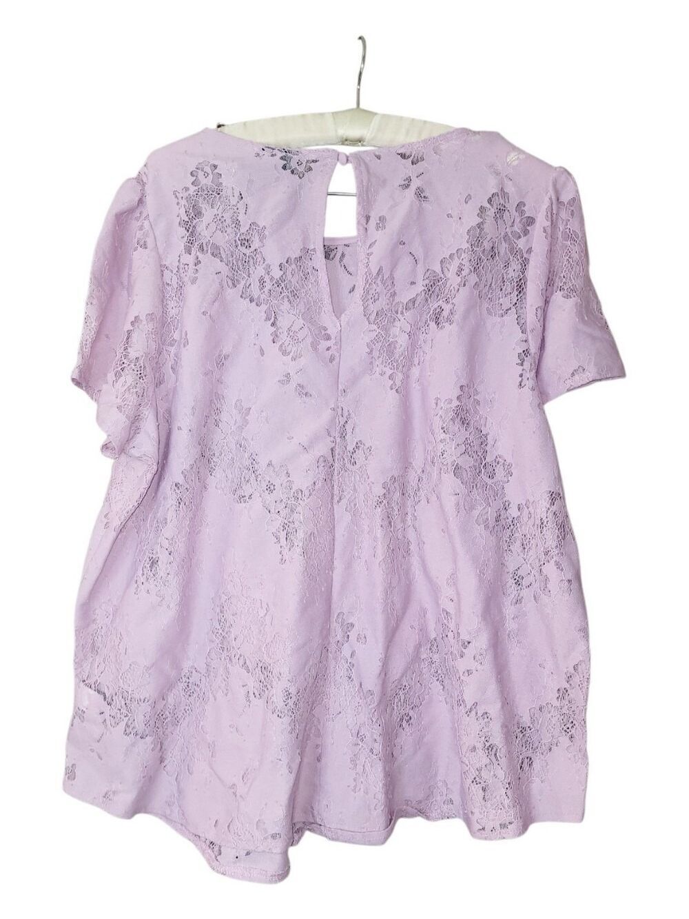 Torrid 0 Abby Lavender Lace Top 0X L XL Fairy Boho